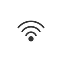 icona della linea wifi isolata su sfondo bianco. segno di internet senza fili. vettore eps10