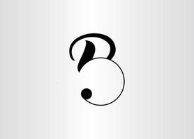 design del logo b creativo unico e moderno, icona vettoriale minima basata sull'iniziale b.