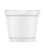 contenitore di plastica bianco di yogurt o gelato illustrazione vettoriale