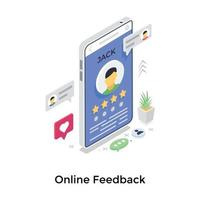 concetti di feedback online vettore