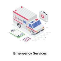 concetti di servizi di emergenza vettore