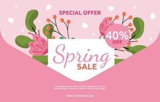 vendita di primavera speciale fiore floreale stagione banner marketing business vettore