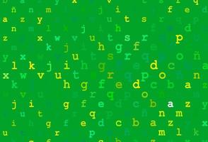 copertina vettoriale verde chiaro, gialla con simboli inglesi.