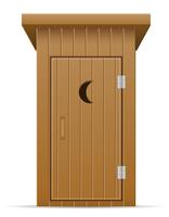 illustrazione vettoriale di legno WC all&#39;aperto