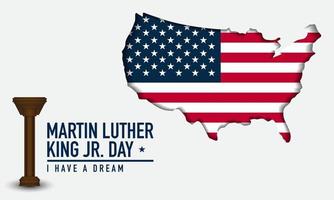 Martin Luther King jr. sfondo del giorno. illustrazione vettoriale. vettore