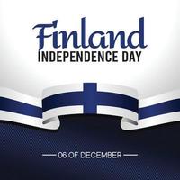 illustrazione vettoriale del giorno dell'indipendenza della Finlandia. adatto per poster e banner di biglietti di auguri.