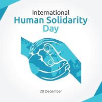 illustrazione del disegno vettoriale della giornata internazionale della solidarietà umana.