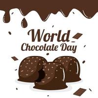 illustrazione del design vettoriale della giornata mondiale del cioccolato.