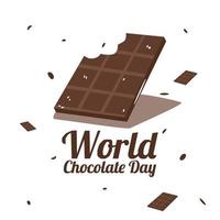 illustrazione del design vettoriale della giornata mondiale del cioccolato.