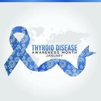 illustrazione vettoriale del mese di consapevolezza della malattia della tiroide.