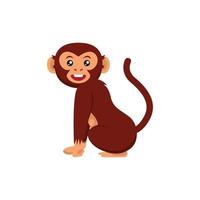 mascotte dell'illustrazione della scimmia vettore