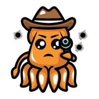 simpatico calamaro emoji vettore
