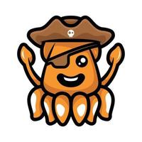 simpatico calamaro emoji vettore