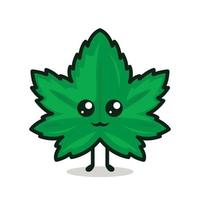 simpatica mascotte di cannabis vettore