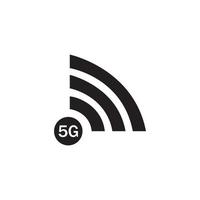 5g icona vettore design piatto