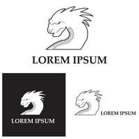 logo dell'illustrazione dell'icona del vettore del drago