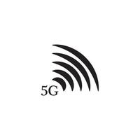 5g icona vettore design piatto