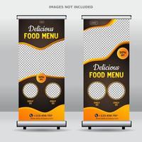 modello di progettazione banner business roll up cibo vettore