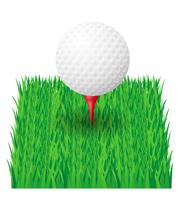 illustrazione vettoriale palla da golf