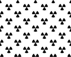 icona radioattiva linea nera isolata motivo senza cuciture su sfondo bianco. simbolo tossico radioattivo. segnale di pericolo di radiazioni. vettore
