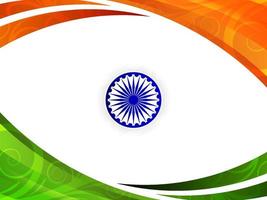 bandiera indiana tema festa della repubblica onda stile sfondo elegante vettore