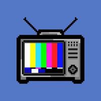 televisione in stile pixel art vettore
