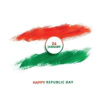 bellissimo design del giorno della repubblica a tema bandiera indiana del 26 gennaio vettore