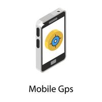 concetti di gps mobili vettore