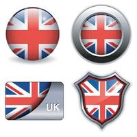 tema delle icone della bandiera del regno unito uk.