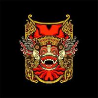 illustrazione del barong balinese vettore