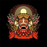 illustrazione del barong balinese vettore