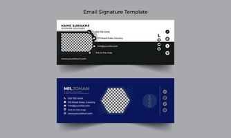 modello di firma e-mail o piè di pagina e-mail e design della copertina dei social media personali. design della firma e-mail e modello di banner facebook professionale. vettore