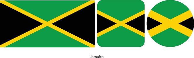 bandiera della giamaica, illustrazione vettoriale