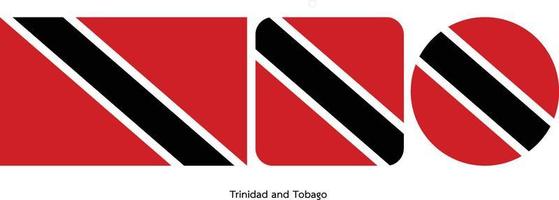 bandiera di trinidad e tobago, illustrazione vettoriale