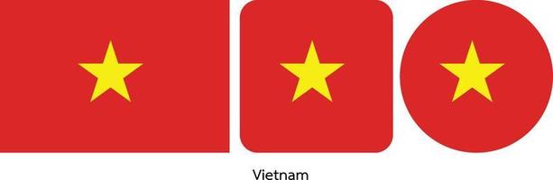 bandiera del vietnam, illustrazione vettoriale