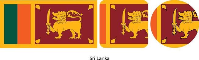 bandiera dello sri lanka, illustrazione vettoriale
