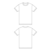 modello t-shirt illustrazione vettoriale schizzo piatto design contorno