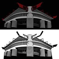 stadion san siro illustrazione vettoriale design piatto