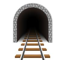 illustrazione di vettore del tunnel ferroviario