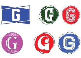 logo della lettera g e modello di progettazione dell'icona vettore
