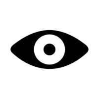 segno icona occhio piatto. disegno del logo dell'illustrazione vettore