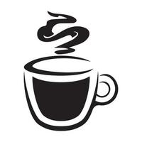illustrazione di caffè caldo sfrigolante vettore