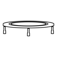 salto del trampolino per rimbalzo icona contorno colore nero illustrazione vettoriale immagine in stile piatto