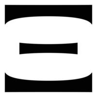 ksi simbolo greco lettera maiuscola carattere maiuscolo icona colore nero illustrazione vettoriale immagine in stile piatto