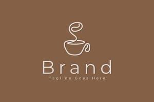 logo della tazza di caffè con un concept design unico per l'identità del tuo marchio