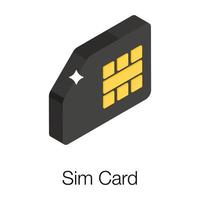 concetti di sim card vettore