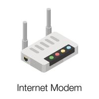 concetti di modem Internet vettore