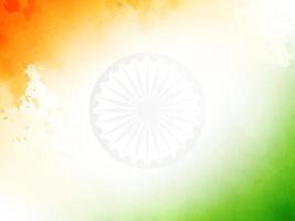 bandiera indiana tema festa della repubblica acquerello texture sfondo patriottico vettore