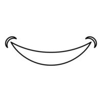 smile smlie doodle icona contorno colore nero illustrazione vettoriale immagine in stile piatto