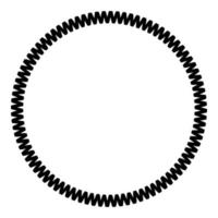 cerchio decorativo linea decorativa cornice artistica icona colore nero illustrazione vettoriale immagine in stile piatto